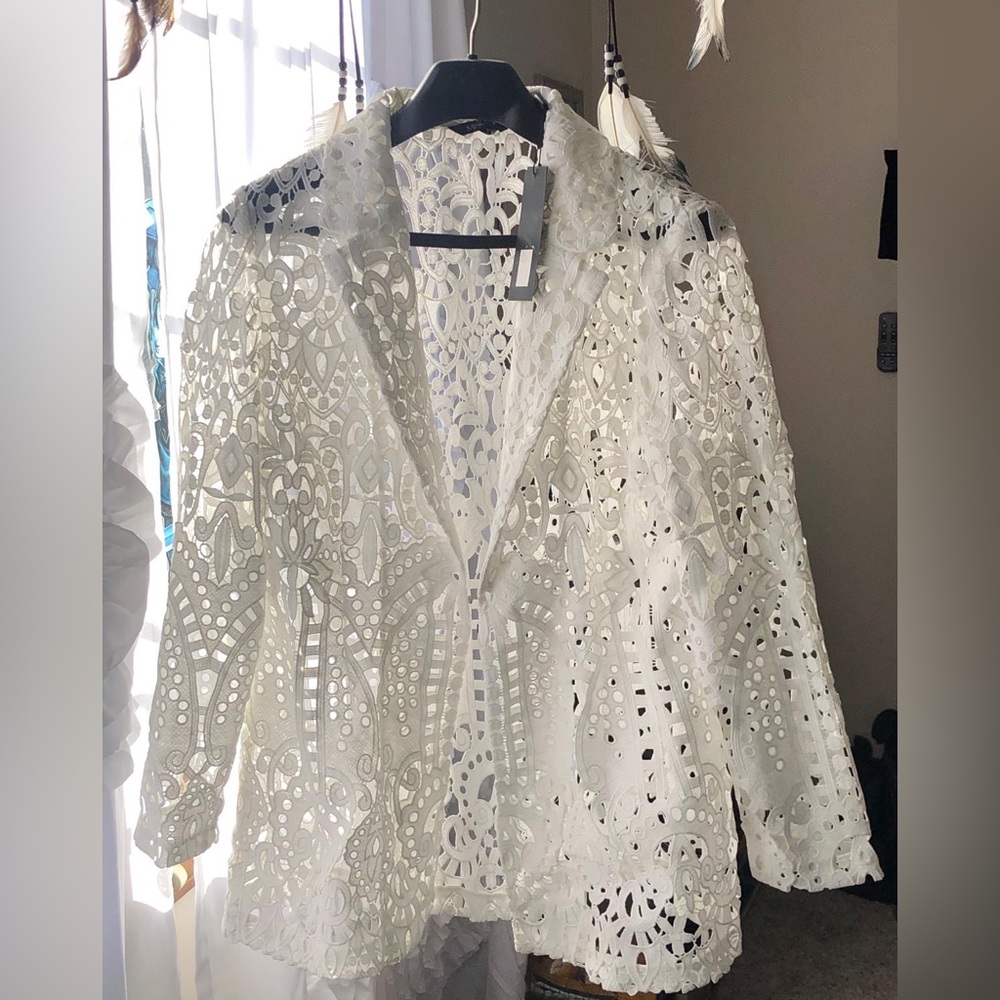 Misook Ivory Lace Jacket